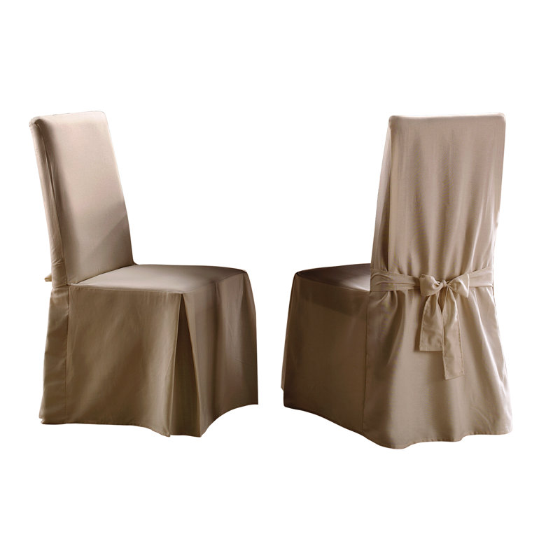 Sure Fit Cotton Duck Full Length Dining Room Chair Slipcover & Reviews